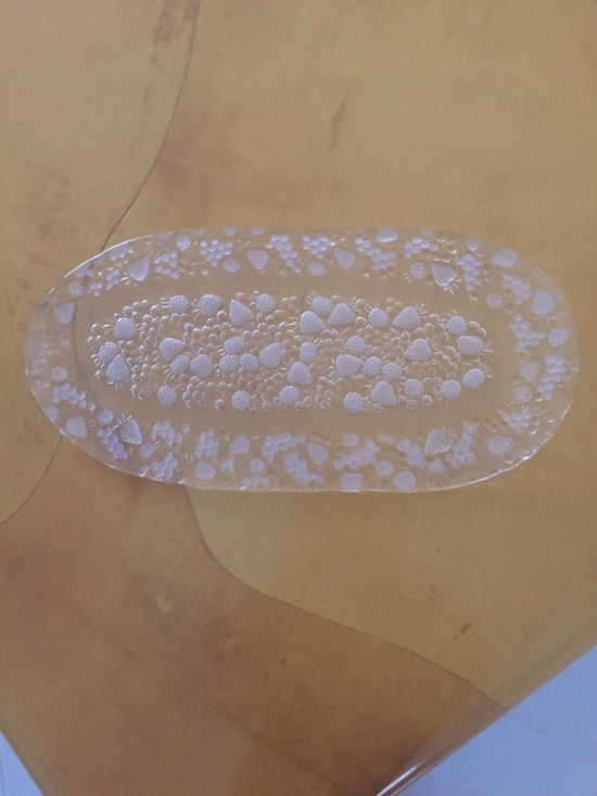 NIB MIKASA Crystal Glass Canape Tray "Strawberry Fare" Design 16 x 8 - Picture 12 of 15